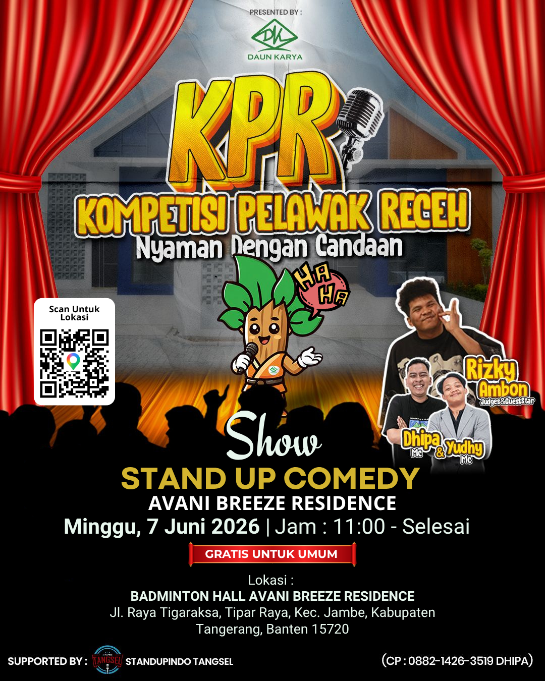 Daun Karya Hadirkan KPR: Kompetisi Pelawak Receh, Show Stand Up Comedy Gratis untuk Umum